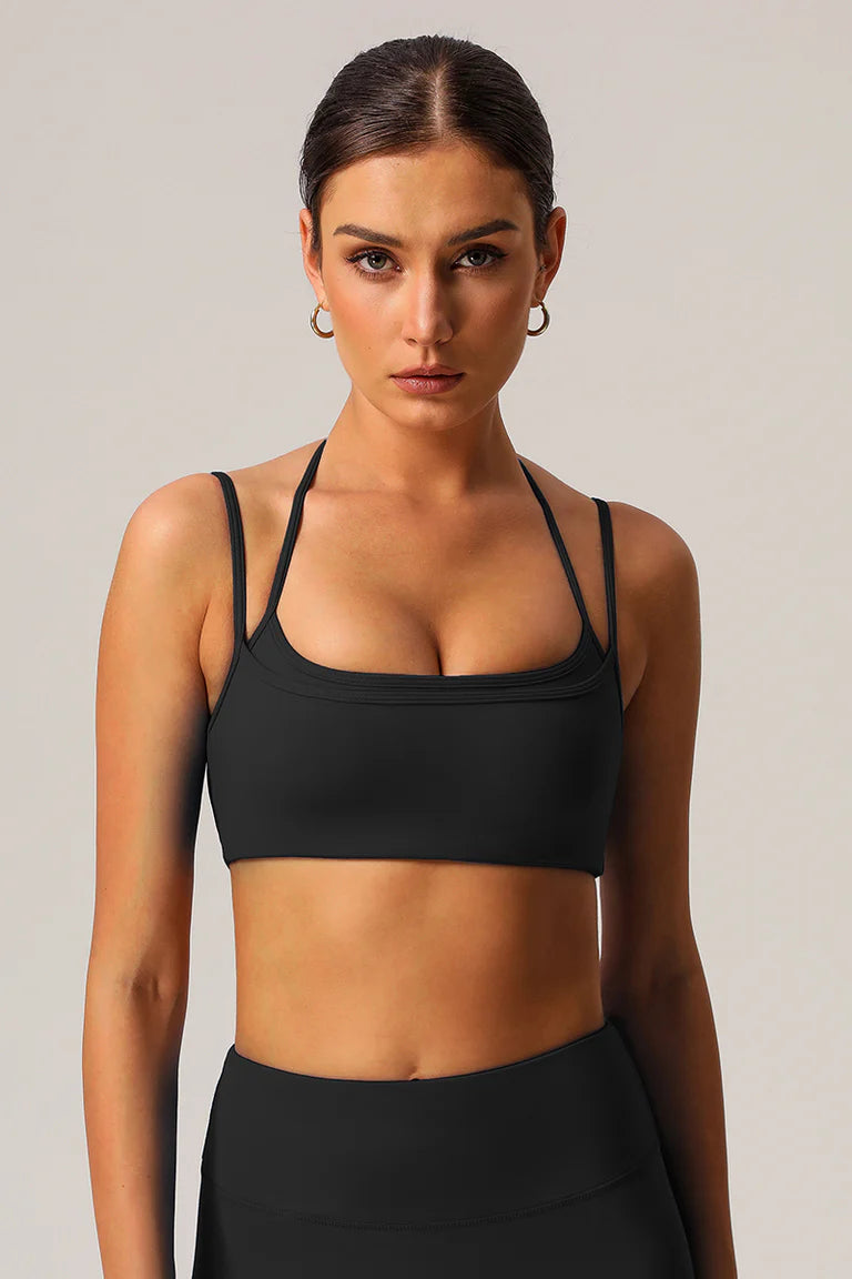 Double layered sports bra