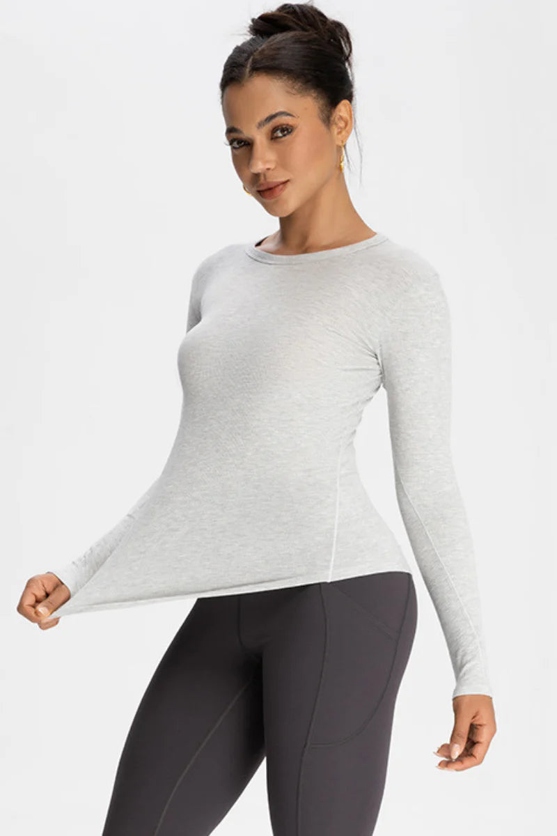 Ribbed soft long sleeve