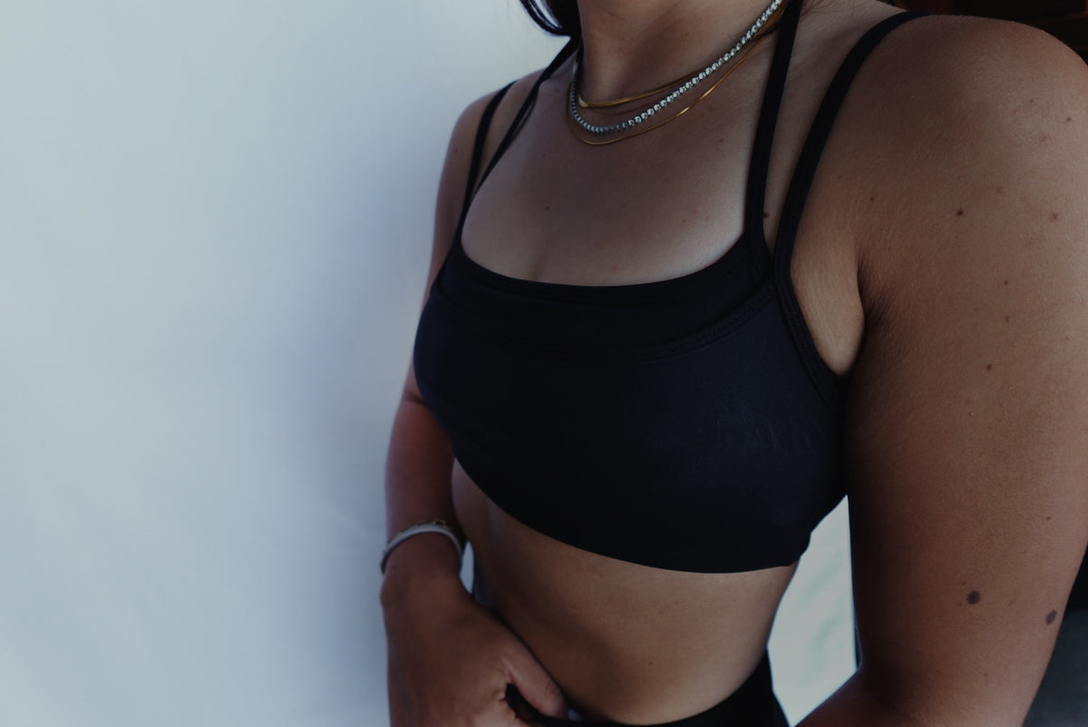 Double layered sports bra