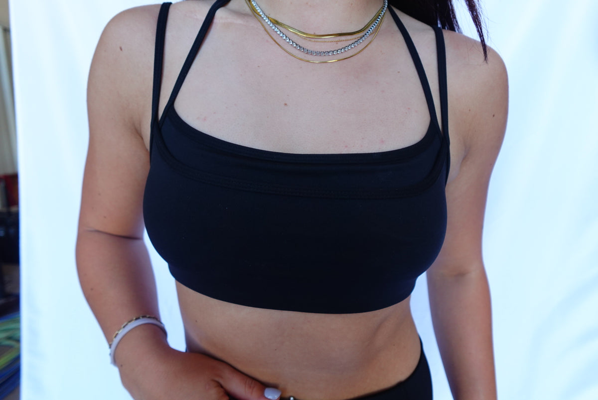 Double layered sports bra